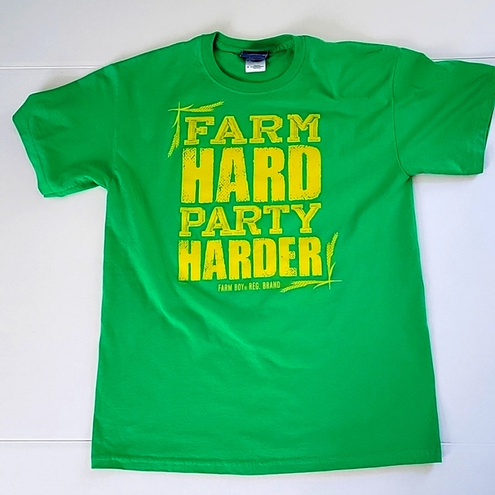 Farm Boy Authentic Brand Party Harder T-shirt John Deere Green…